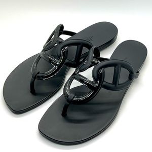 Hermès Egarie Sandals in Noir size 38